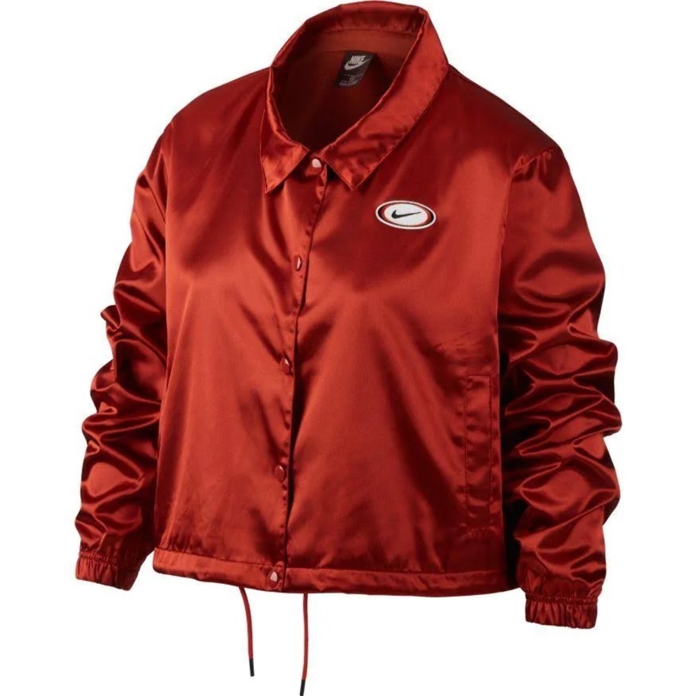 Nike Satin Rust-colored Women's Bomber Jacket